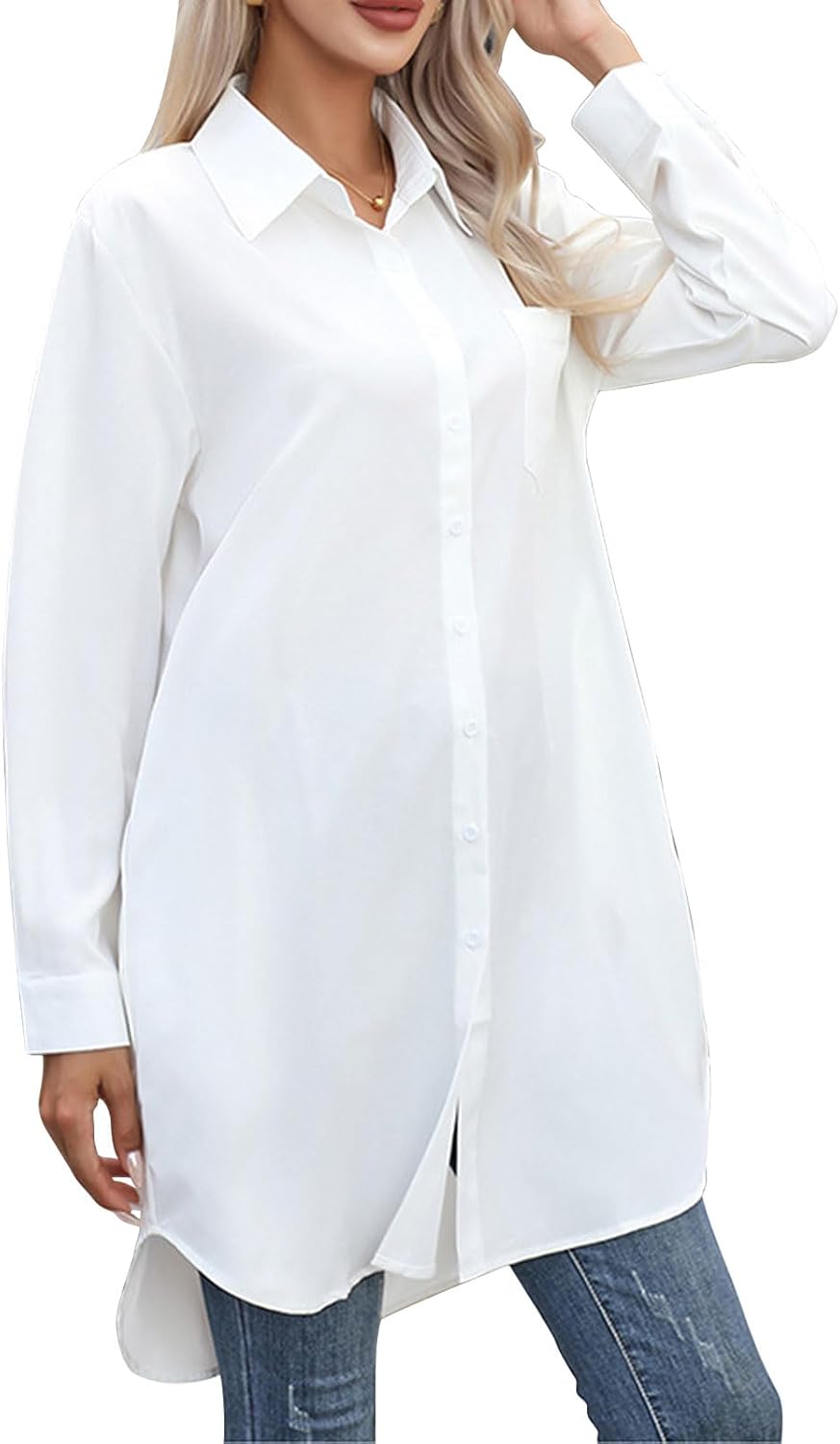 Camicetta-Casual-Lunga-da-Donna-con-Bottoni-Camicia-da-Lavoro.jpg